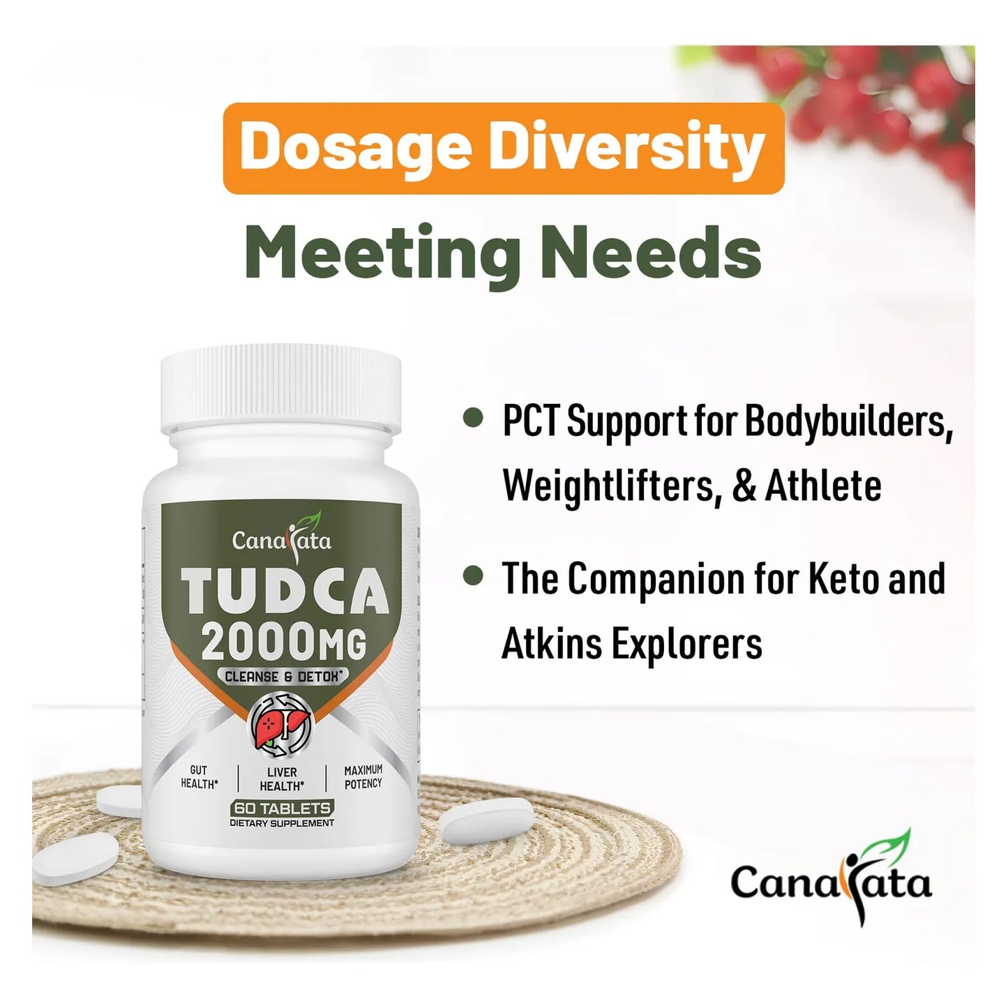 TUDCA 2000 Mg Tabletas Suplemento Hepático Potente Desintoxicación Hígado