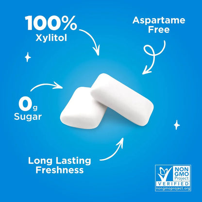 Chicle Pur Menta Piperita Con Xilitol Vegano 55 Unidades Frescura Duradera Y Cuidado Bucal