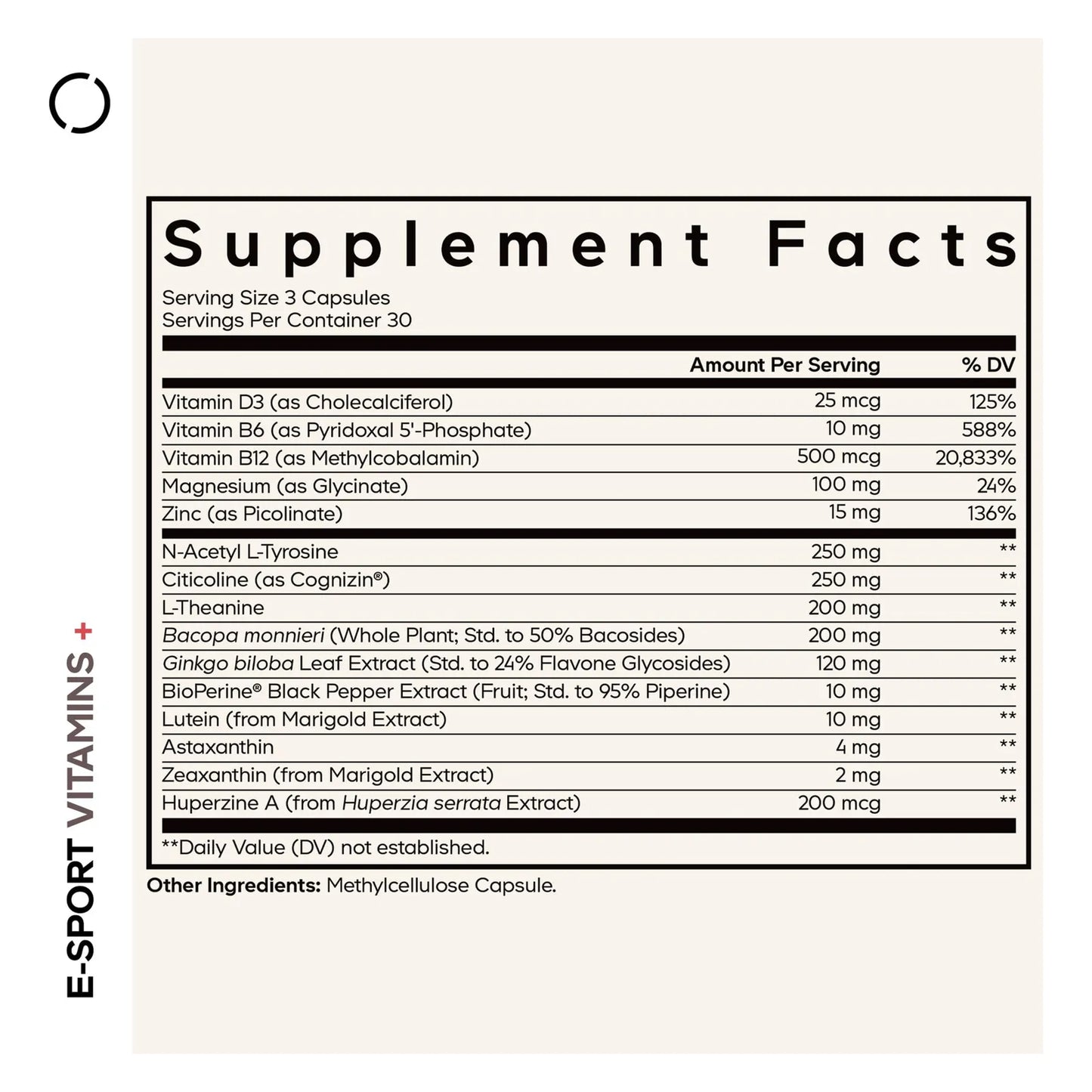Vitaminas E Sport Con Citicolina Bacopa Monnieri Multivitaminas 90 Capsulas
