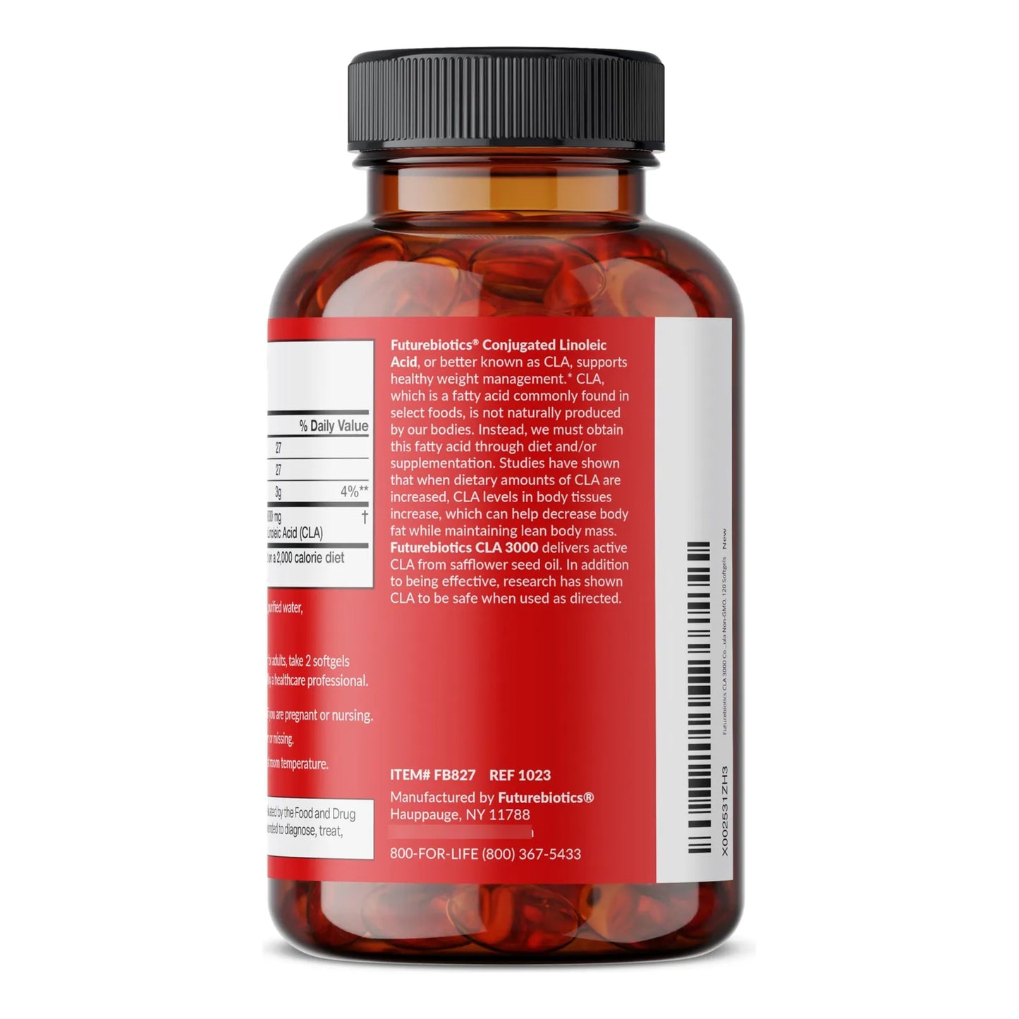CLA 3000 Extra High Potency 120 Cápsulas Ácido Linoleico Conjugado Sin OMG