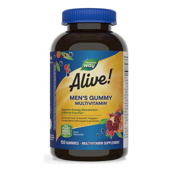 Multivitaminico Diario Gomitas Sabor Frutas Para Hombres Nature's Way Alive 150 Gomitas