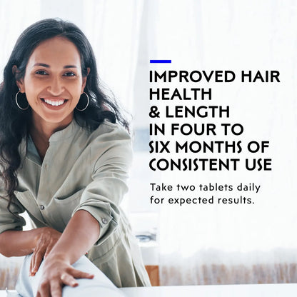 Vitaminas Para Crecimiento Del Cabello Con Biotina Y Colágeno 60 Tabletas