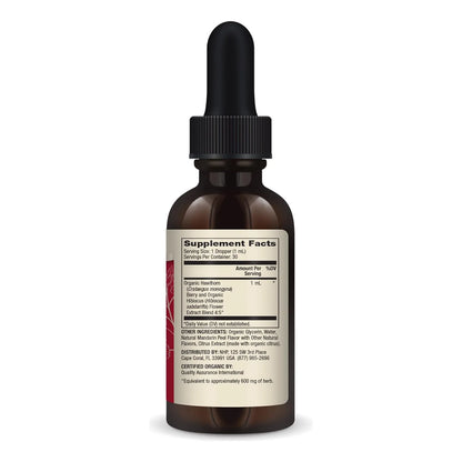 Gotas Orgánicas De Espino Hibisco Dr Mercola 30 Porciones USDA Organic