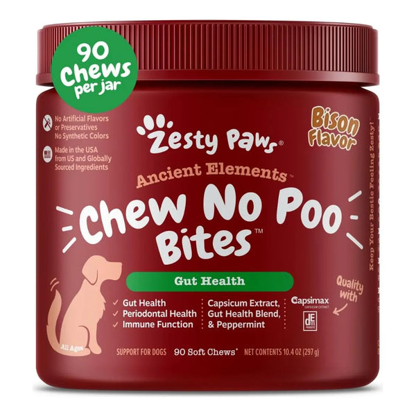 Masticables No Poo Para Perros Con Probióticos Detiene Coprofagia Salud Intestinal Y Dental