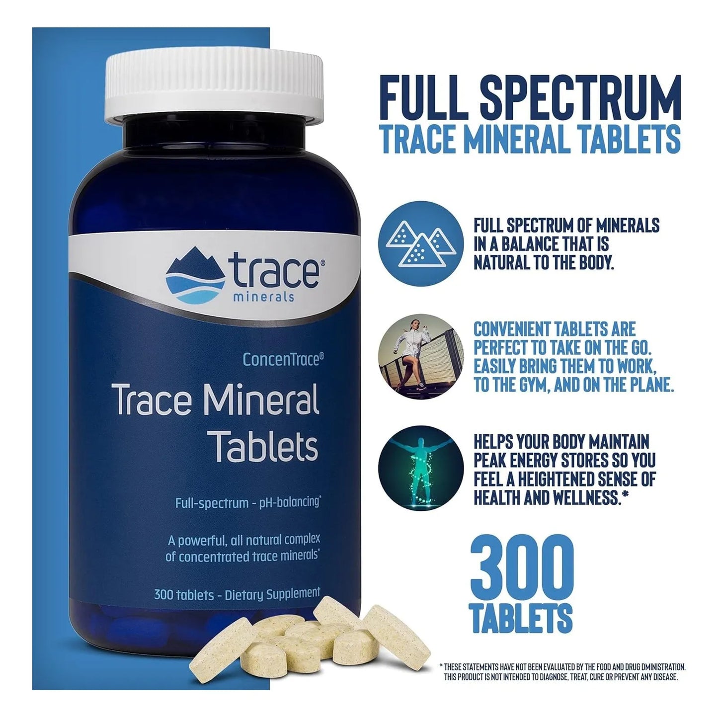 Tabletas Minerales Iónicos Magnesio Cloruro Potasio 300 Unidades Energía Hidratación