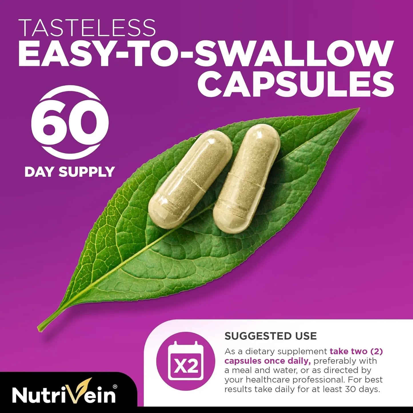 Extracto De Uva Roja Nutrivein Bienestar Diario 120 Cápsulas Sin Sabor - Imagen 4