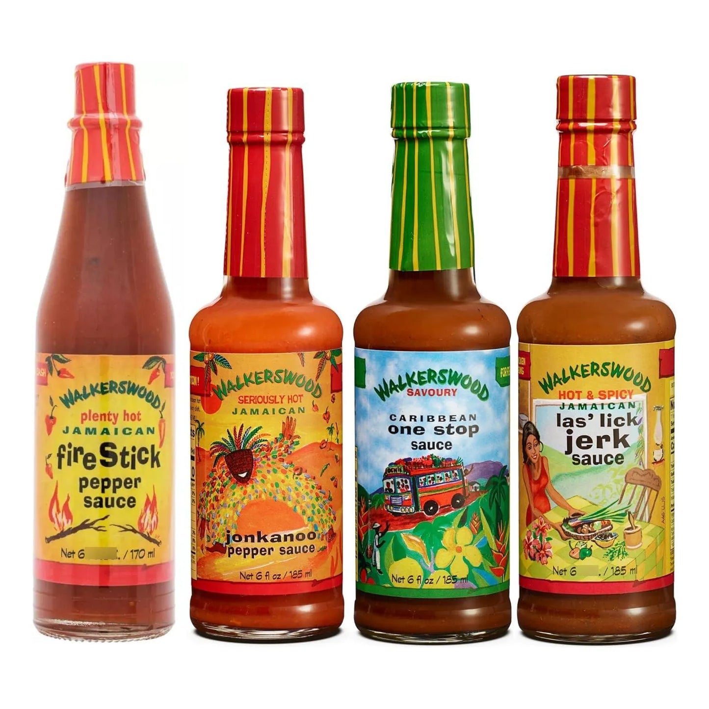 Kit De Salsas Picantes Y Saladas Caribeñas Walkerswood 4 Frascos Sabores Auténticos