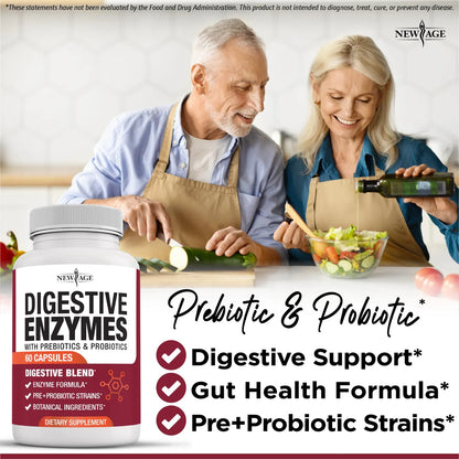 Enzimas Digestivas Con Probióticos Y Lipasa Para Intestino Sano 120 Caps