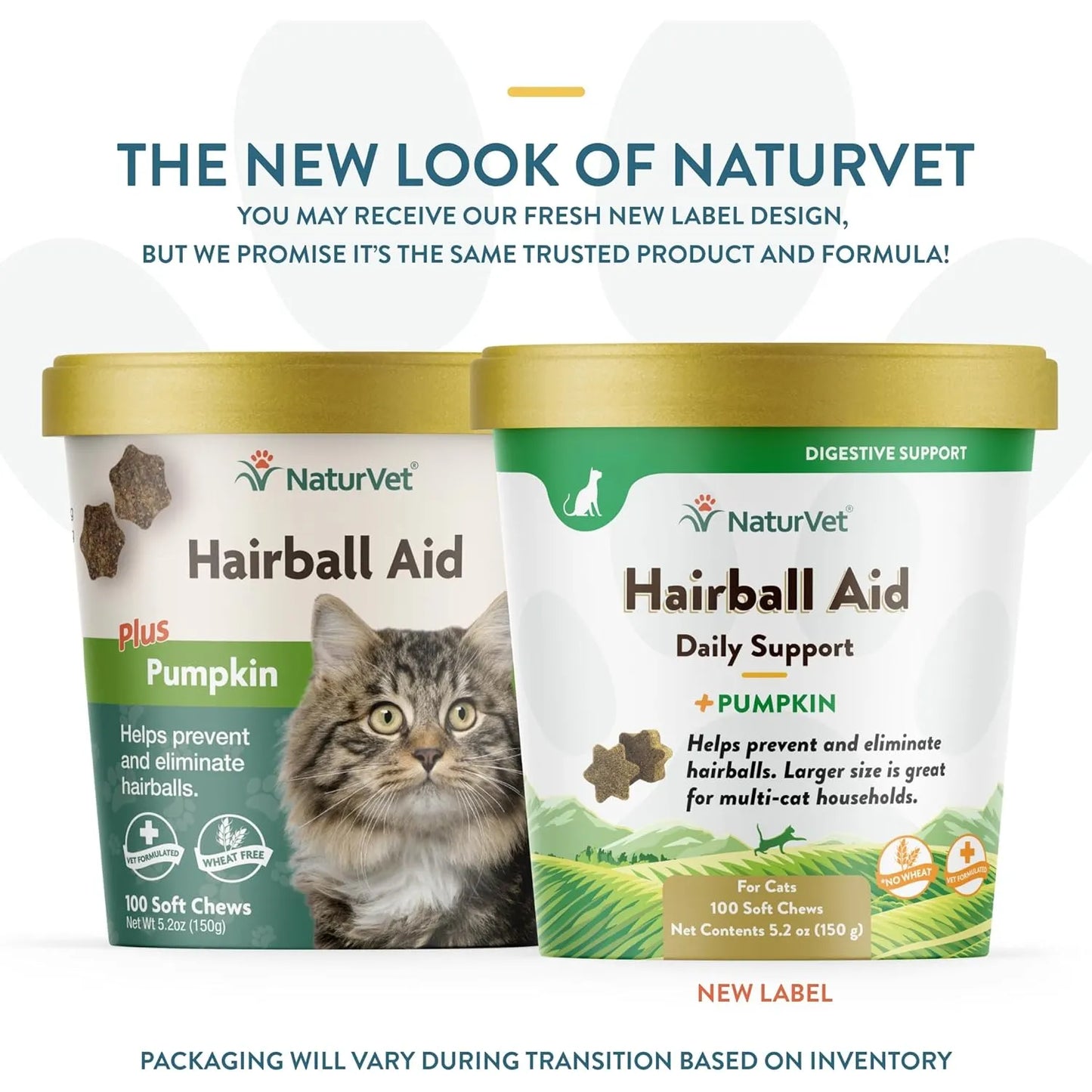 Suplemento Bolas De Pelo Para Gatos 100 Masticables Suaves NaturVet Con Calabaza