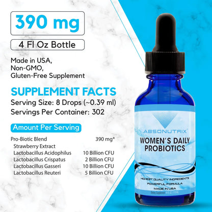 Probióticos Líquidos Diarios Para Mujer 390 Mg Absorción Rápida