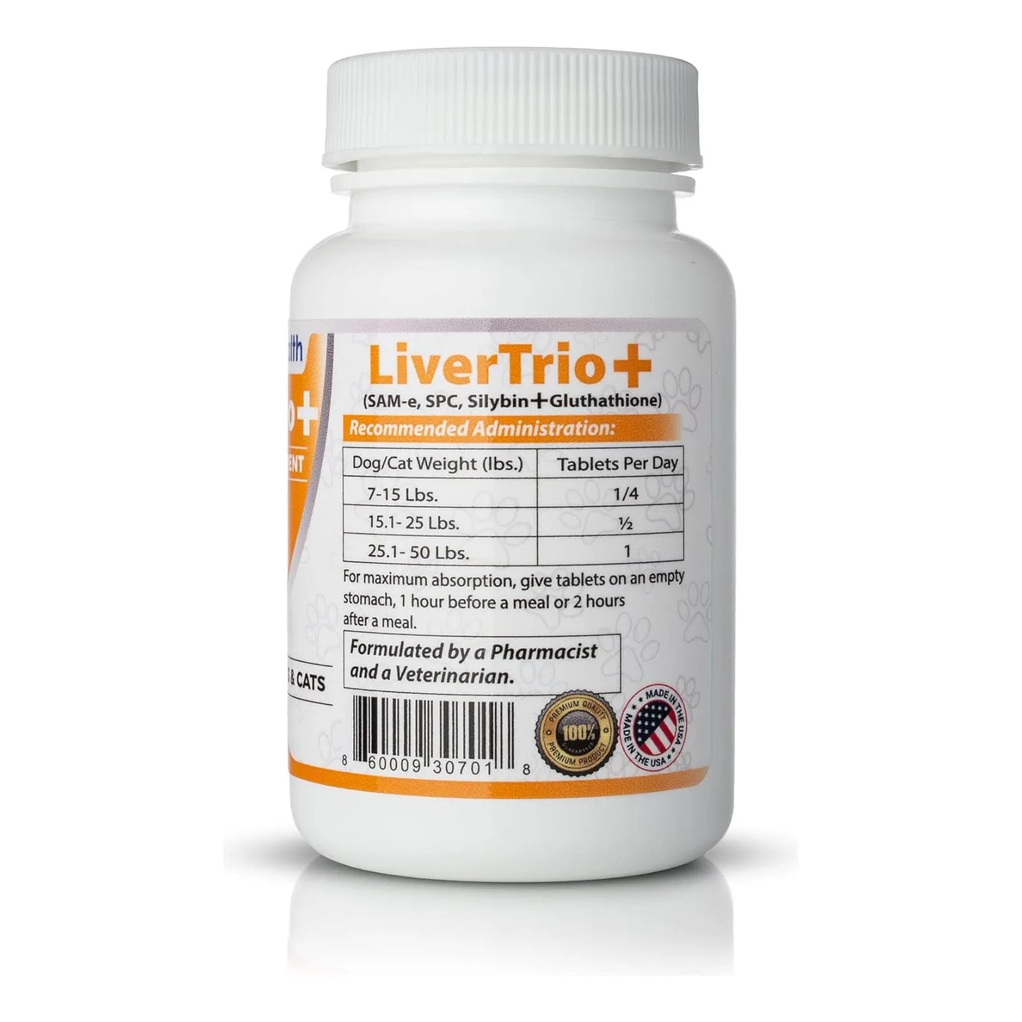 Tabletas Masticables Apoyo Hepático Perros Pequeños Medianos LiverTrio Plus