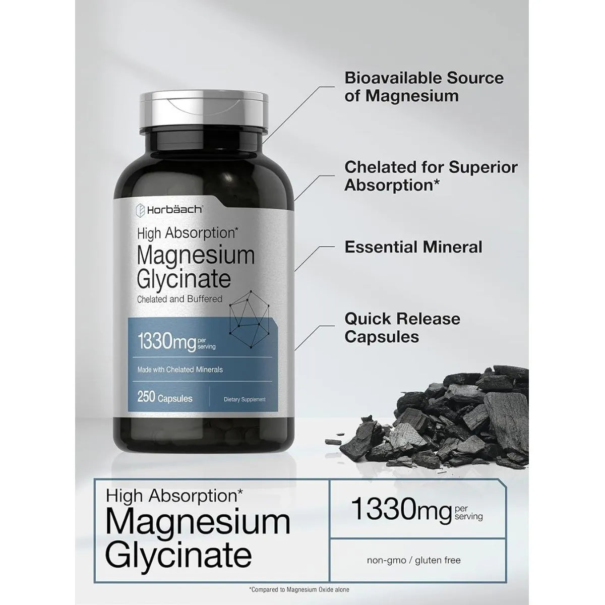 Mg Glicinato Tamponado Horbäach - Imagen 5