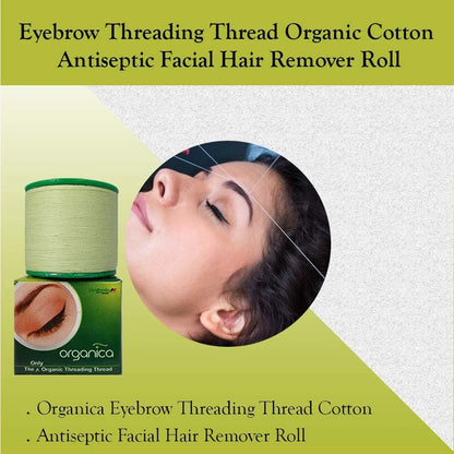 Hilo Depilatorio Para Cejas 40 Carretes 300m Organico India Algodon Premium