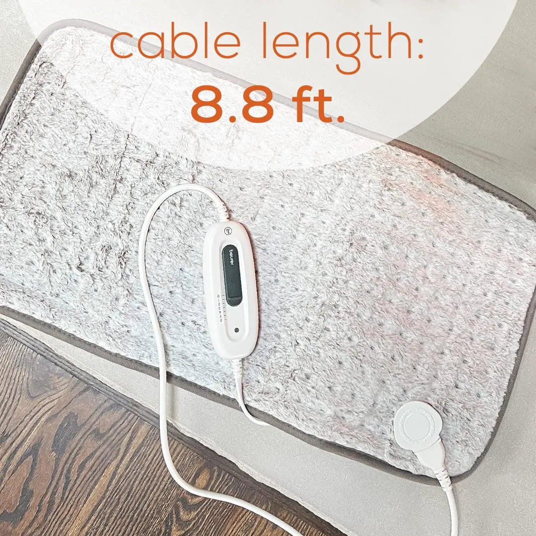 Almohadilla Térmica Microfelpa Lavable Con Apagado Automático 6 Niveles Calor