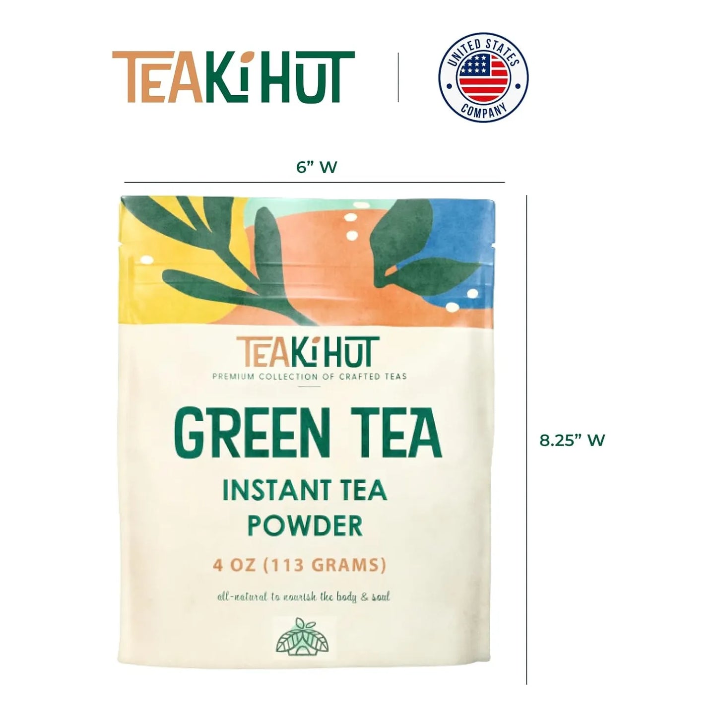 Polvo De Té Verde Instantáneo 113 Gramos Bebida Sin Azúcar A
