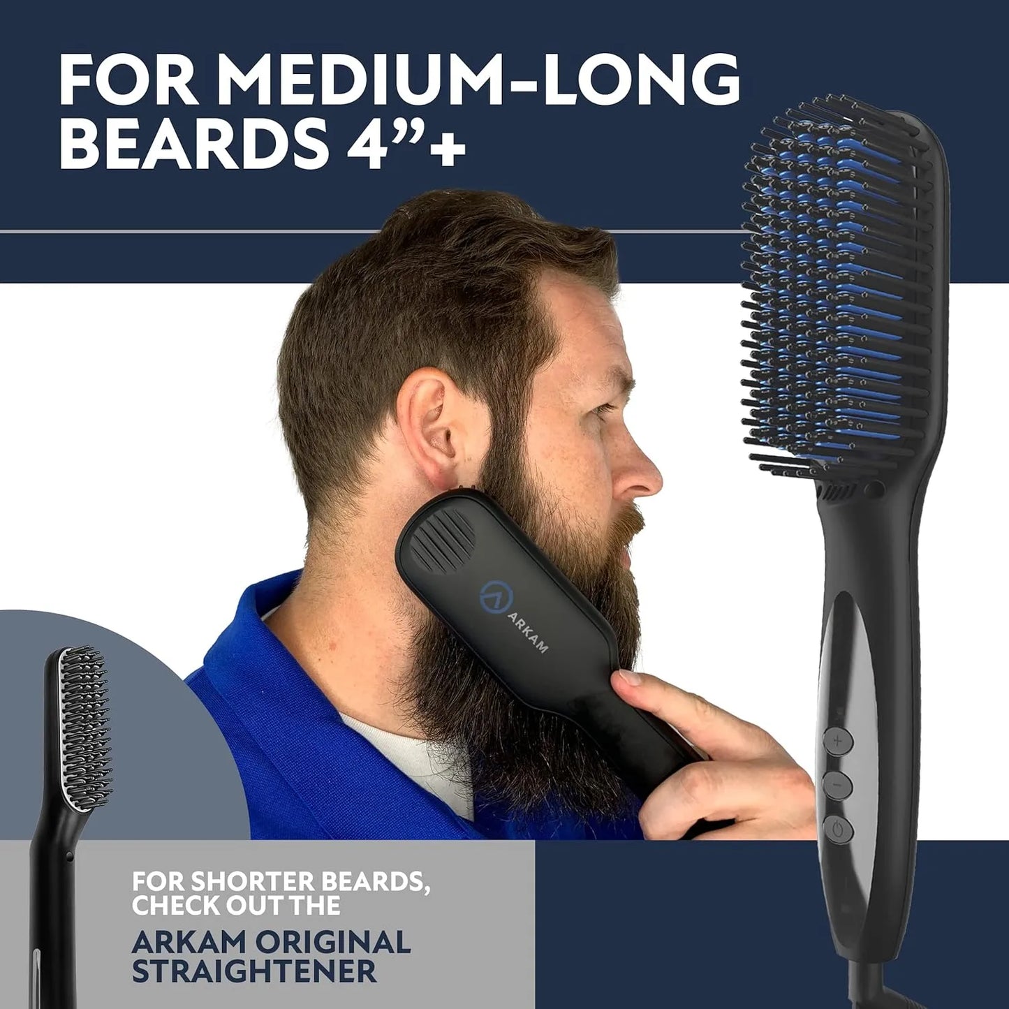 Alisador De Barba Arkam Deluxe Peine Alisador Con Calor Tecnologia Ionica