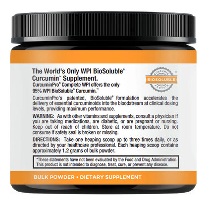 Polvo Orgánico De Curcumina Alta Absorción 90g Suplemento Natural Antioxidante