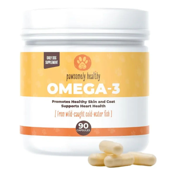Aceite De Pescado Omega 3 Para Perros En Cápsulas Alto En EPA DHA 90 Unidades