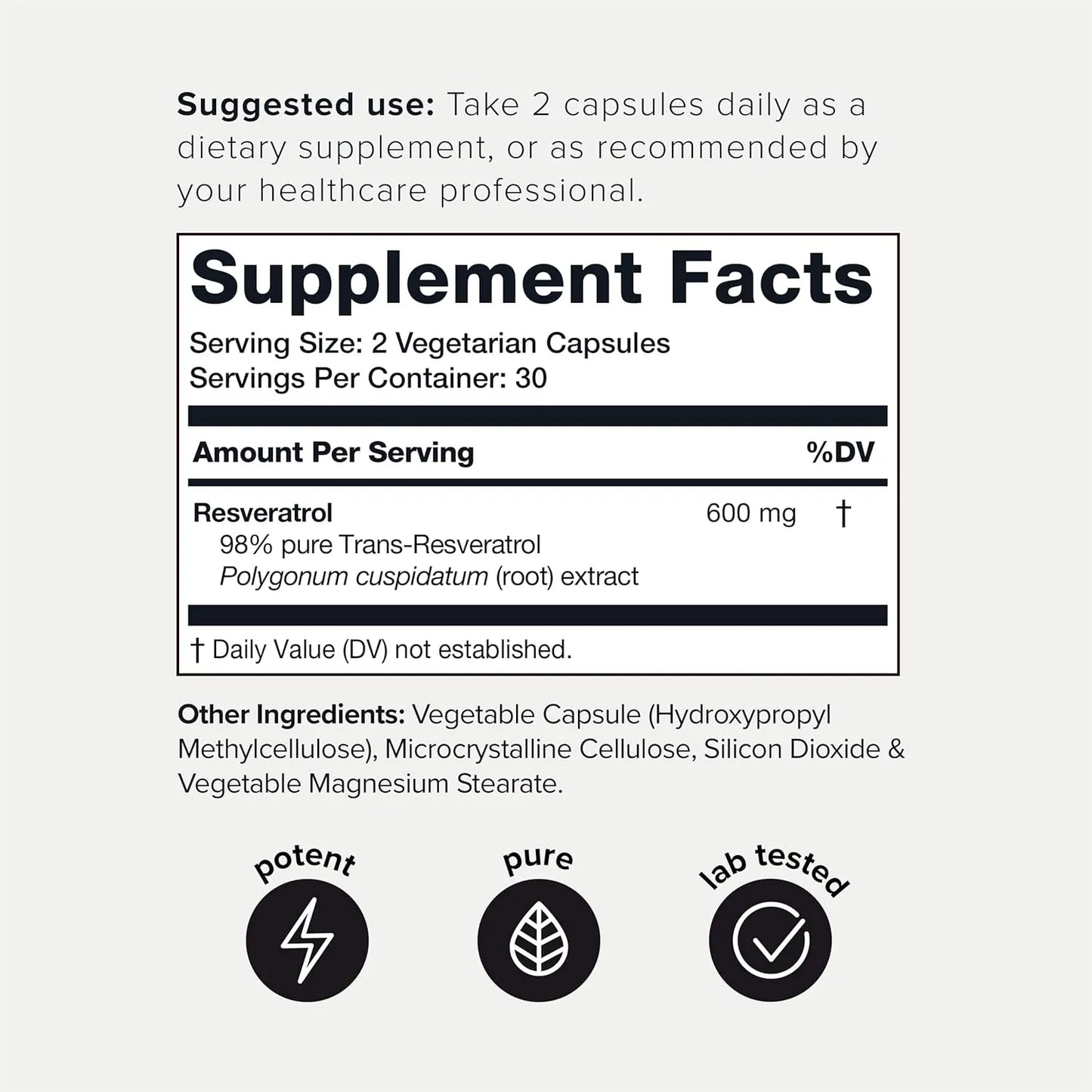 Cápsulas De Resveratrol Toniiq 98% Pureza Antioxidante - Imagen 6