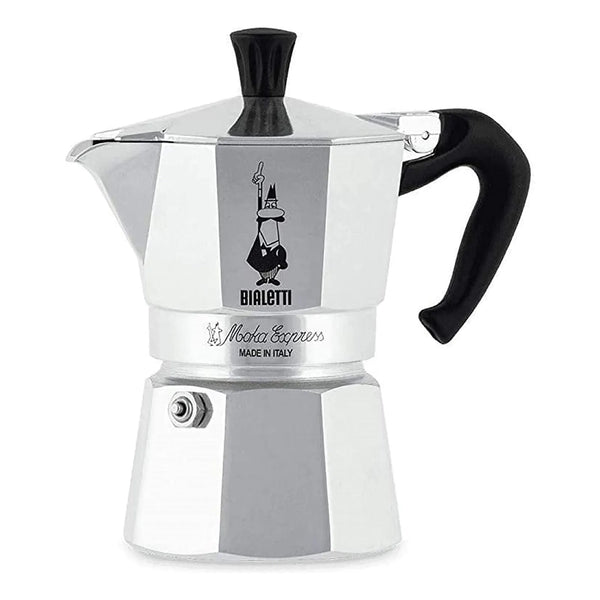 Cafetera Bialetti Moka Express 1 Taza Plateada Café Italiano Tradicional