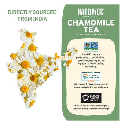 Handpick Té De Manzanilla Bolsas Ecológicas 100 Unidades Relajación Natural