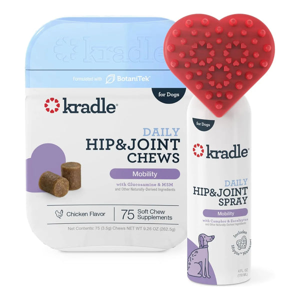 Masticables Kradle Para Movilidad Articular En Perros Con Glucosamina Y Condroitina