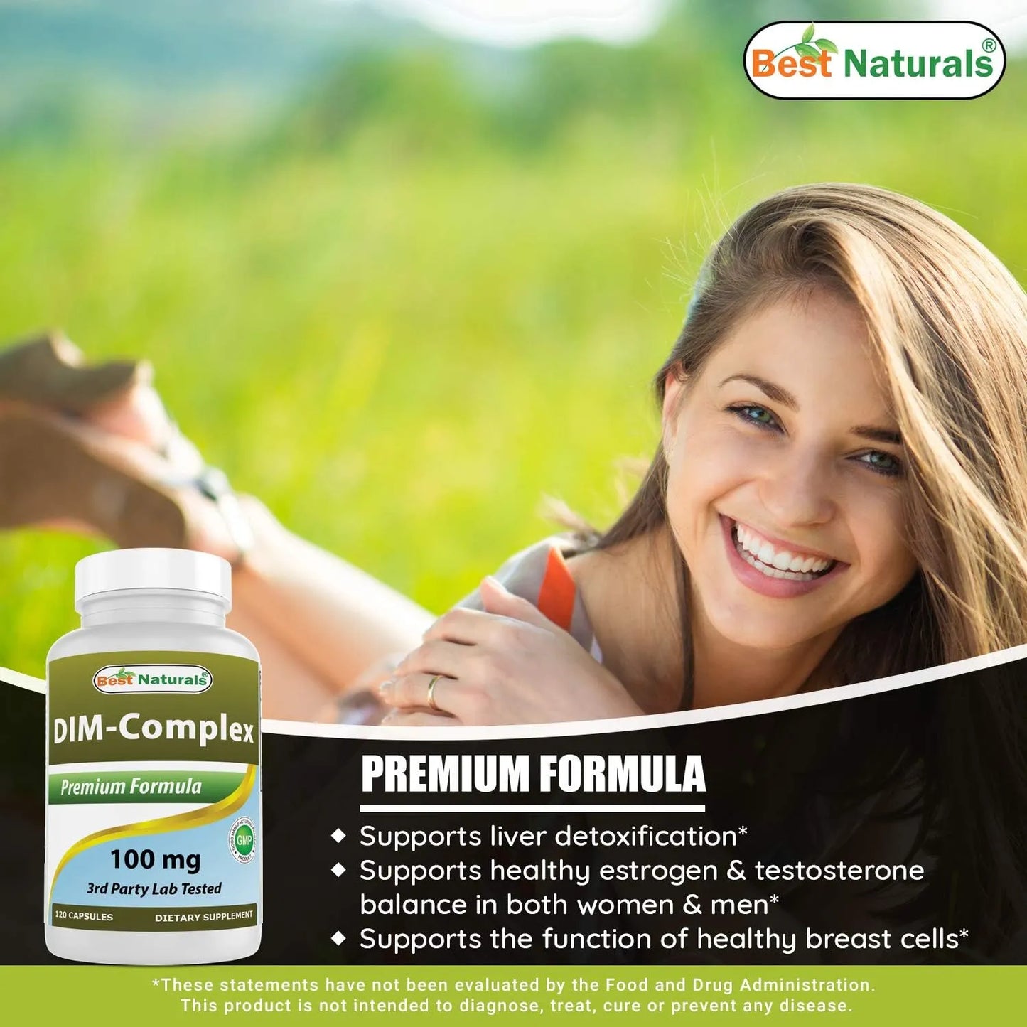 Suplemento DIM 100 Mg 120 Cápsulas Equilibrio Hormonal Y Metabolismo