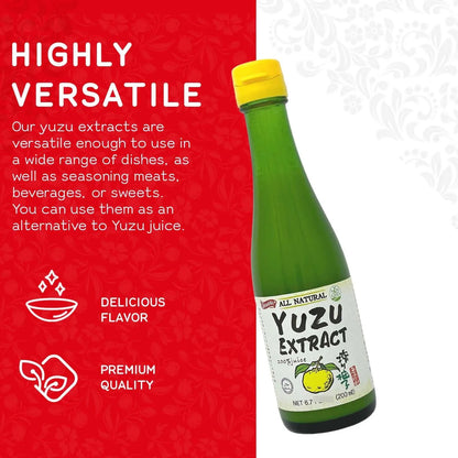 Extracto Puro De Yuzu Japonés 200 Ml Jugo Natural Para Cocina Y Bebidas