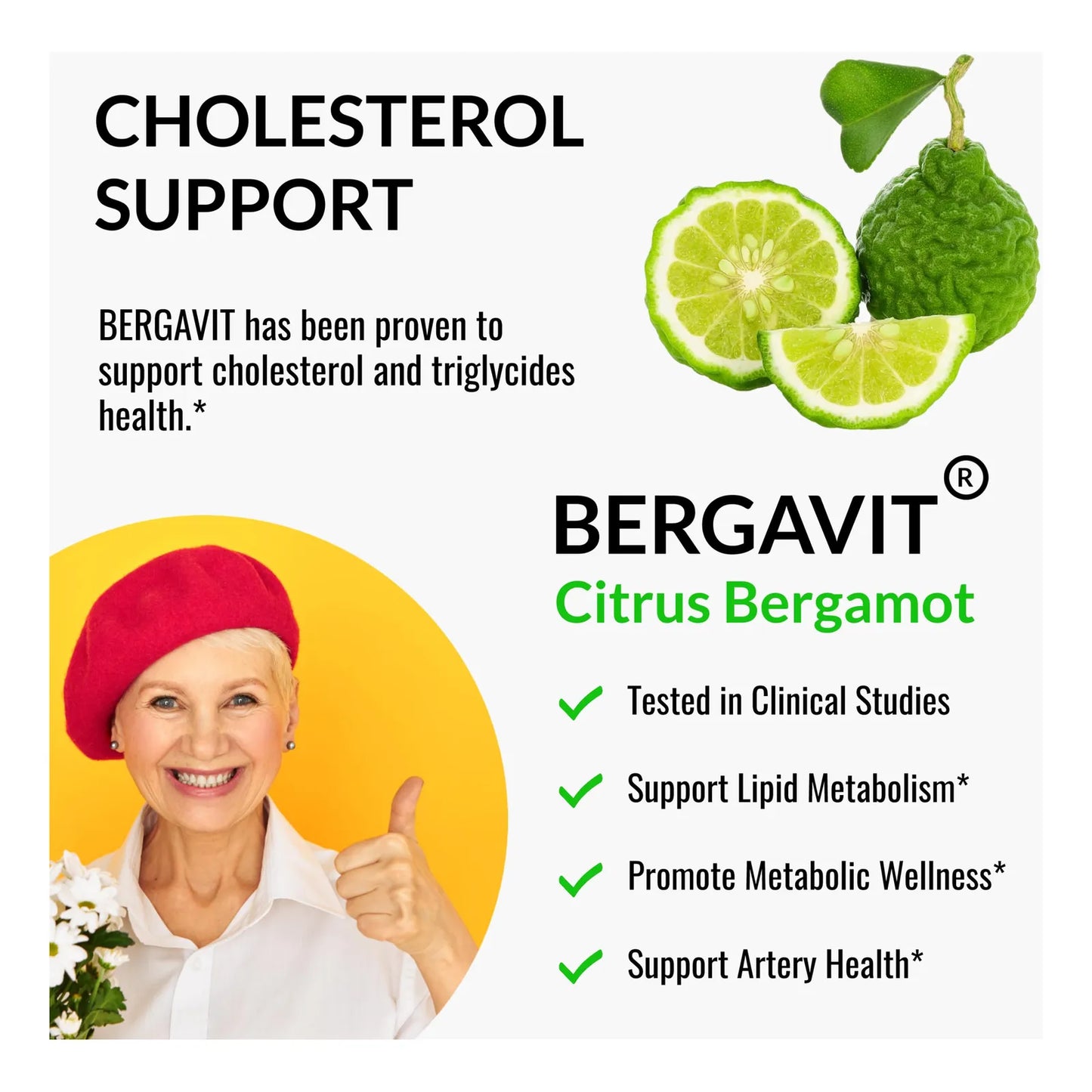 Suplemento Bergamota Citrica Esteroles Vegetales Estanoles Salud Cardiaca Coq10 Omega 3