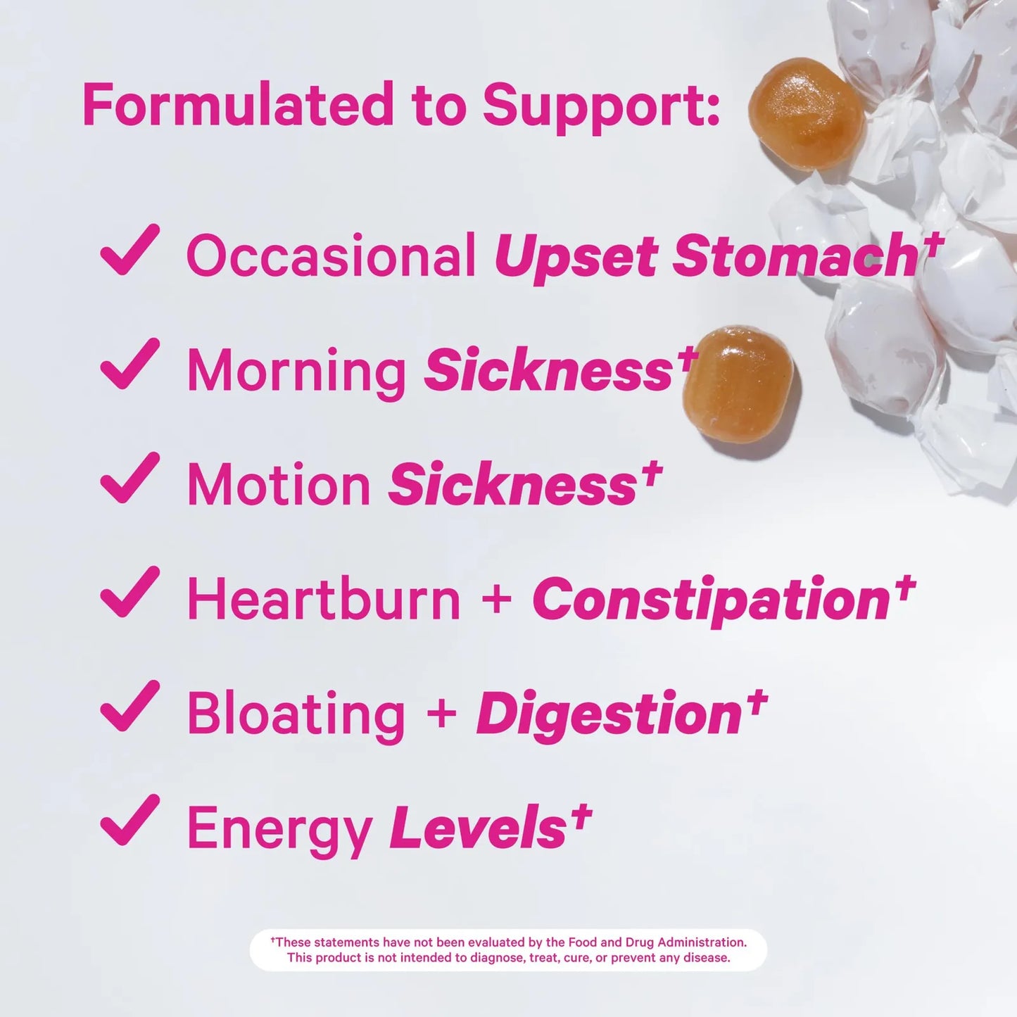 Dulces De Jengibre Y Mango Orgánicos Para Náuseas Alivio Natural Con Vitamina B6