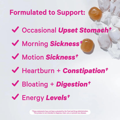 Dulces De Jengibre Y Mango Orgánicos Para Náuseas Alivio Natural Con Vitamina B6