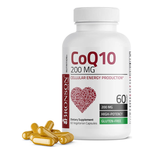 CoQ10 200 Mg Cápsulas Vegetarianas Energía Celular Antioxidante