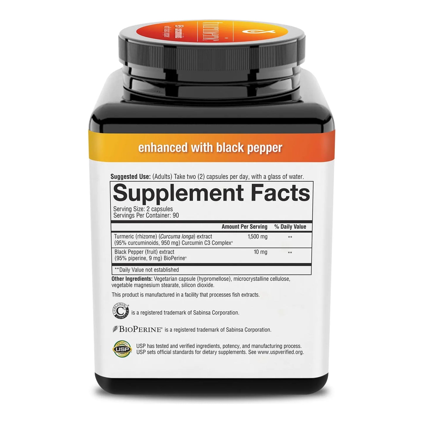 Cúrcuma Extra Fuerte 1000 Mg Con Pimienta Negra Soporte Articular 180 Cápsulas Vegetarianas
