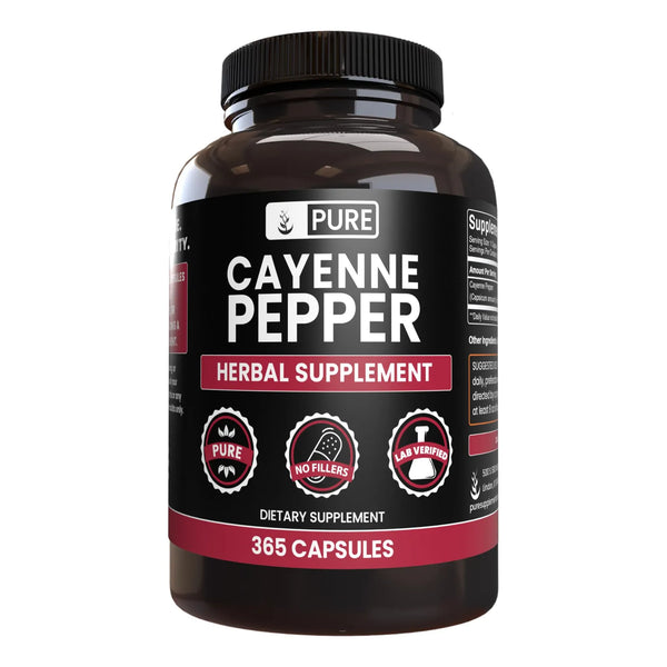 Cápsulas De Pimienta De Cayena 365 Unidades Puro Sin Aditivos