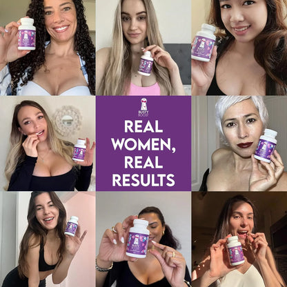 Píldoras Busty Boost Aumento De Busto Natural 60 Cápsulas Fenogreco Y Maca