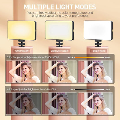 Meixitoy 120 Luces Led Para Teléfono Luz Selfie 3 Modos Recargable 5000Mah
