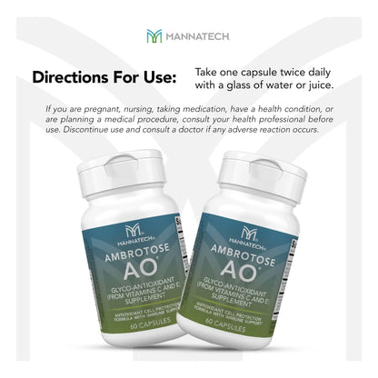 Capsulas Ambrotose Ao 60 Unidades Vitamina C Y E Antioxidante