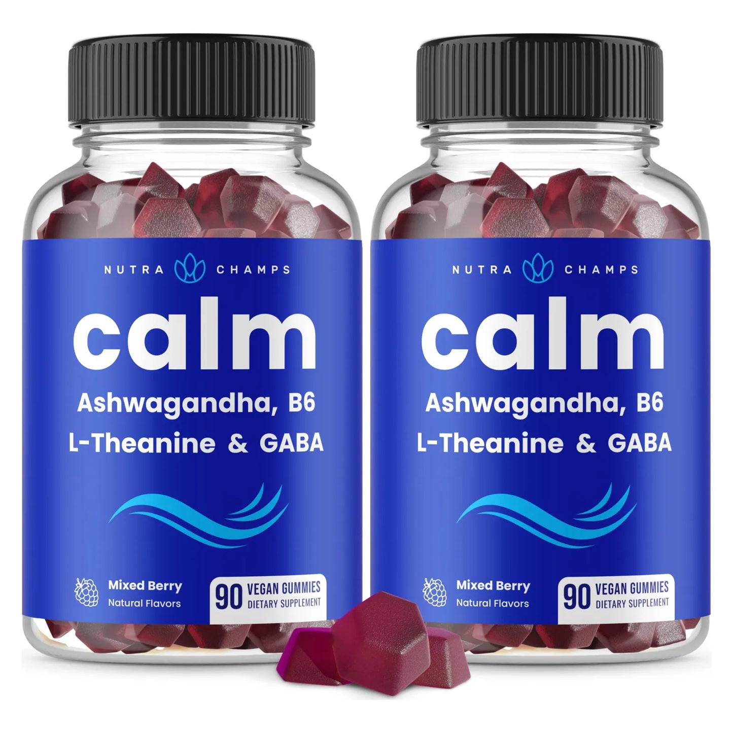 Gomitas Antiestres Con Ashwagandha LTeanina Gaba Vitamina B6 Y Balsamo De Limon 90 Gomitas