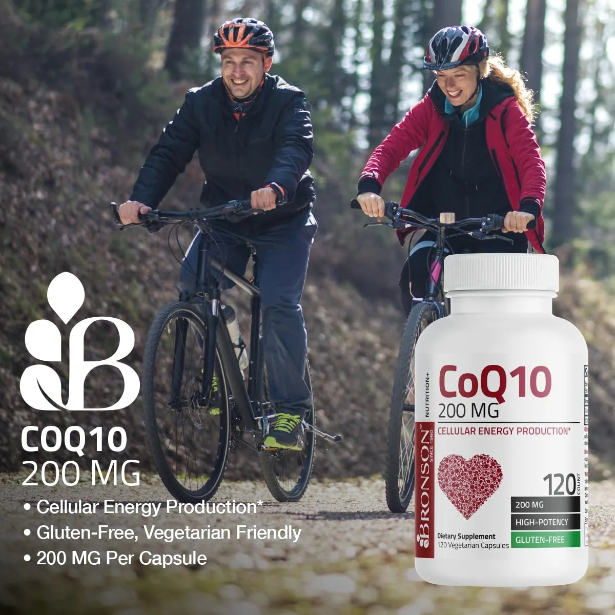 CoQ10 200 Mg Cápsulas Vegetarianas Energía Celular Antioxidante