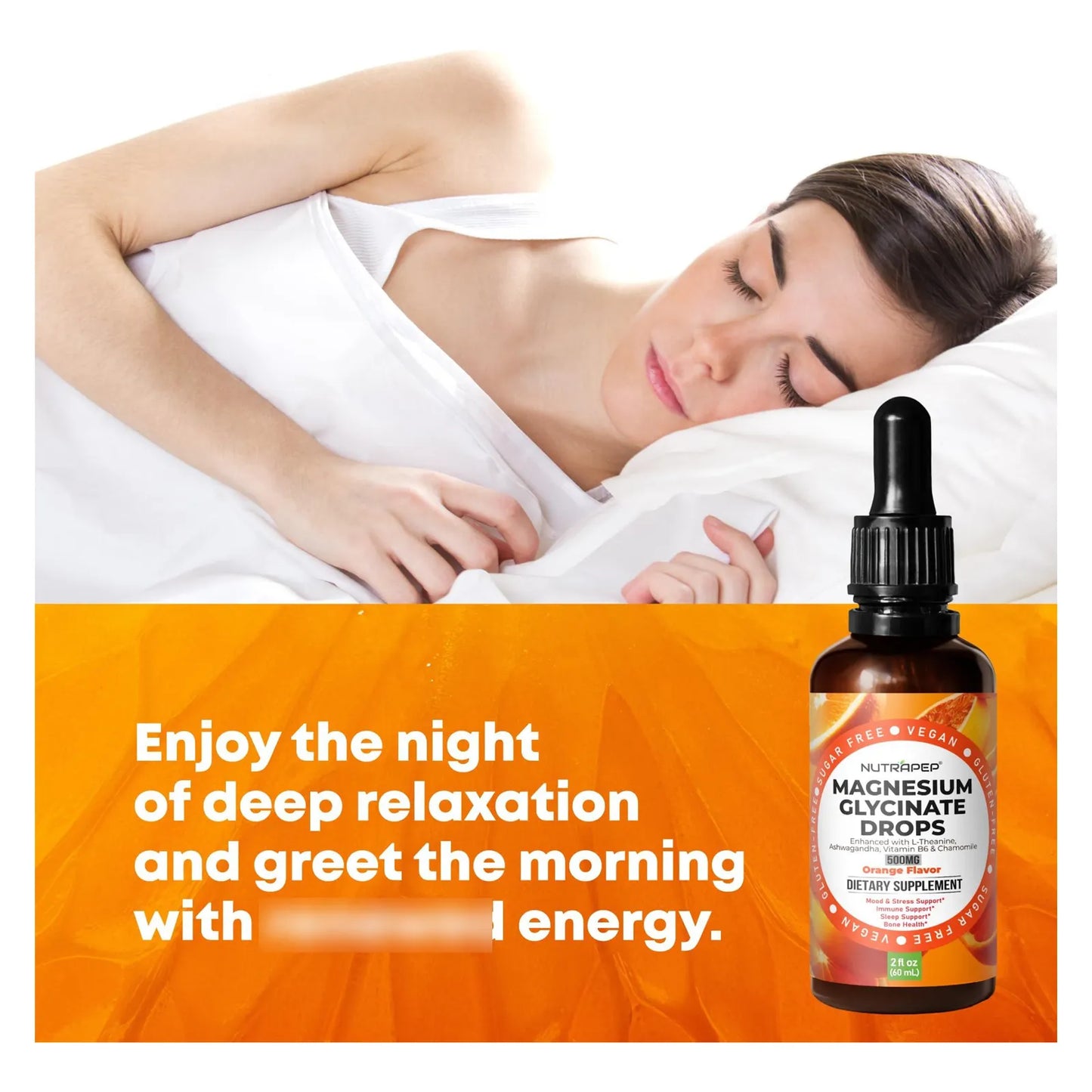 Gotas De Glicinato De Magnesio 500 Mg Con L Teanina Ashwagandha Suplemento Liquido Para Dormir Y Relajarse