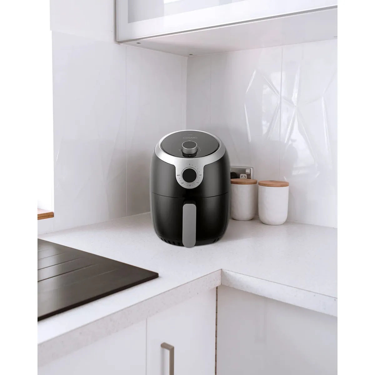 Freidora De Aire COSMO COS 23AFAKB 2.3 Cuartos Negra Acero Inoxidable Cocina Sin Aceite