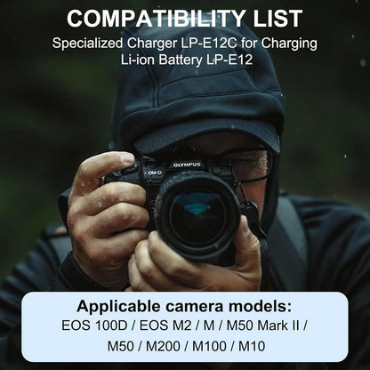Cargador Bateria Canon Lp E12 Compatible Eos M100 M50 M10 Seguro Y Portatil