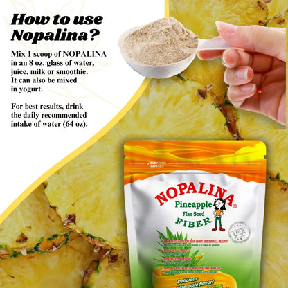 Fibra Desintoxicante Para Colon Semillas De Lino Sabor Piña 1 LB