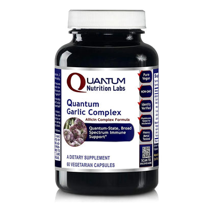 Quantum Garlic Complex Suplemento De Ajo Y Alicina 60 Cápsulas Apoyo Inmunológico Y Cardíaco