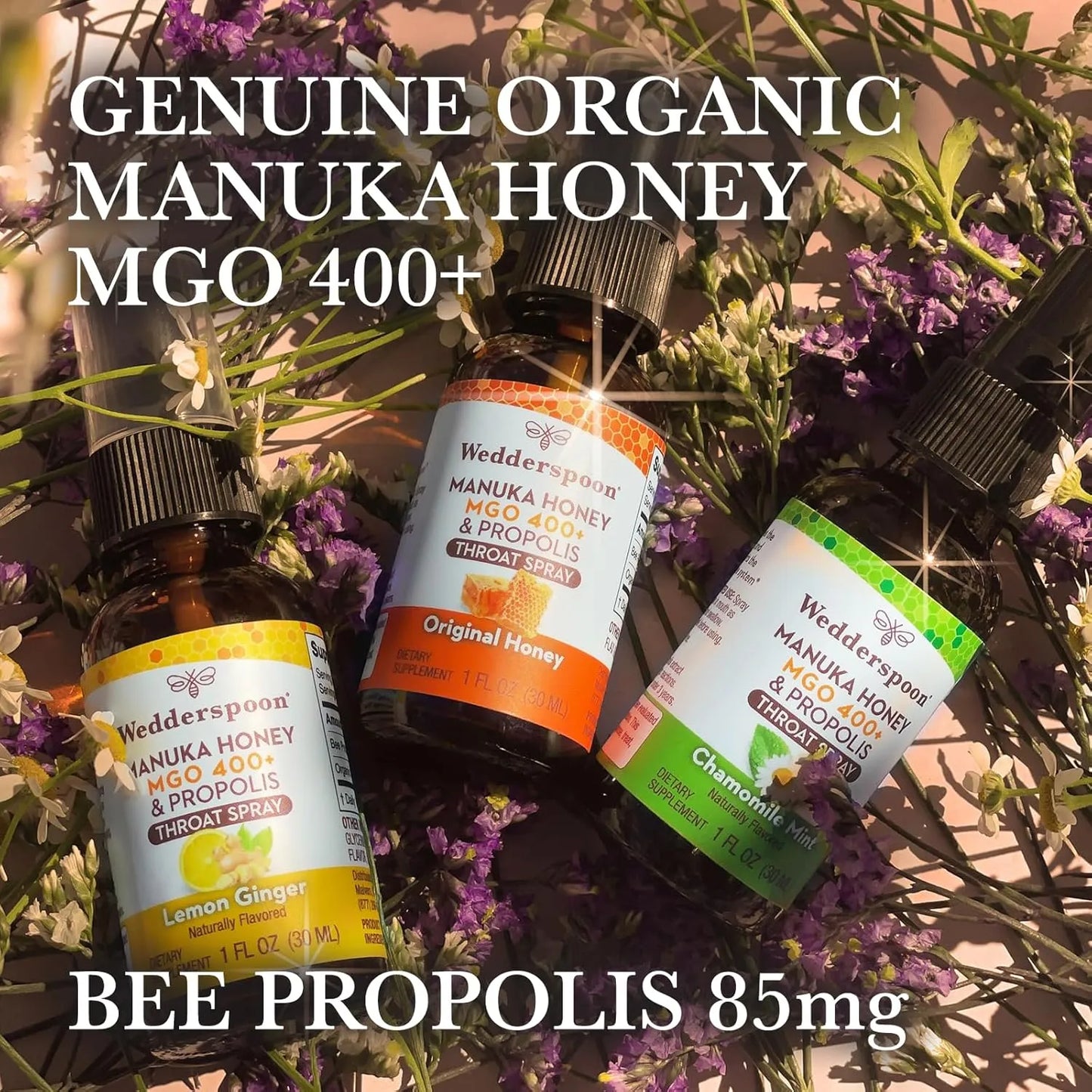 Spray Garganta Miel Propoleo Manuka 30ml Alivio Natural Importado