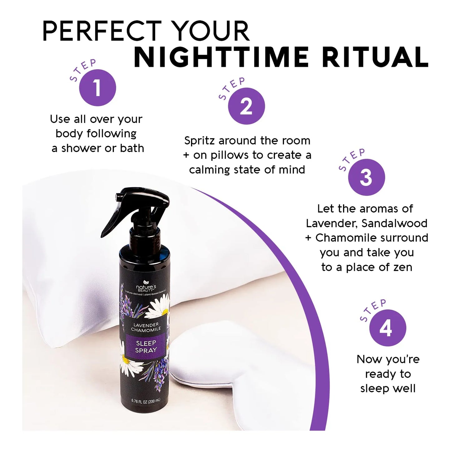 Spray Para Dormir Manzanilla Lavanda Aroma Relajante Sueño Profundo