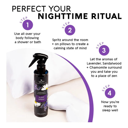 Spray Para Dormir Manzanilla Lavanda Aroma Relajante Sueño Profundo