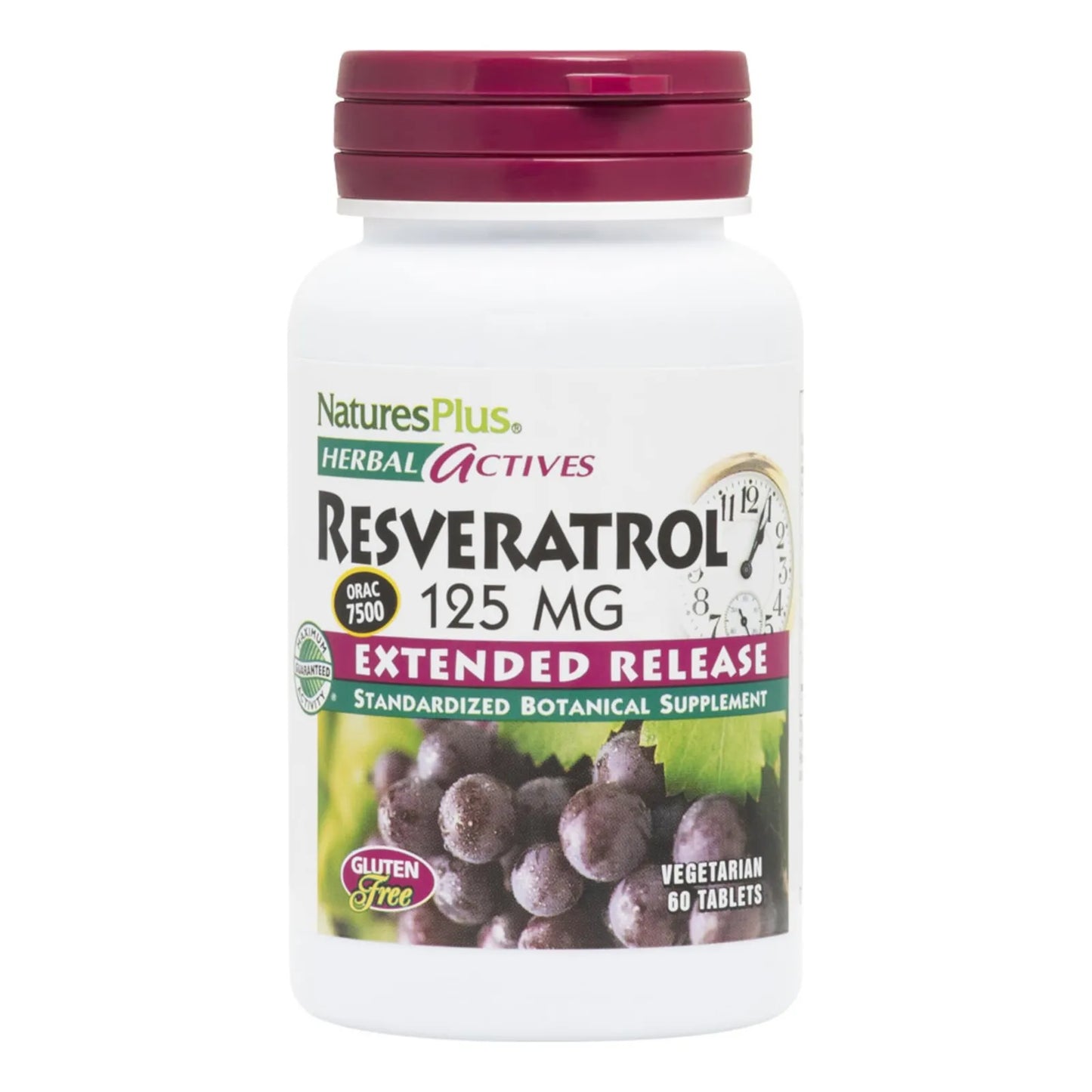 Resveratrol Liberacion Prolongada 125 Mg 60 Tabletas Natural NaturesPlus