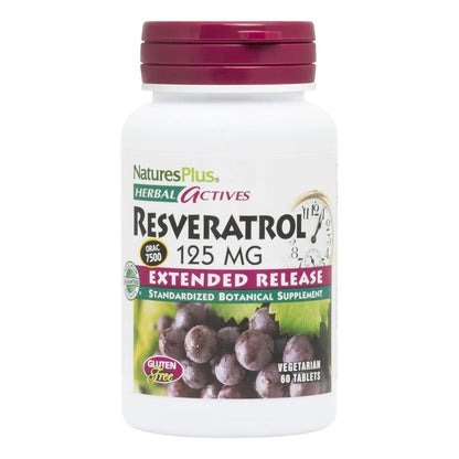 Resveratrol Liberacion Prolongada 125 Mg 60 Tabletas Natural NaturesPlus