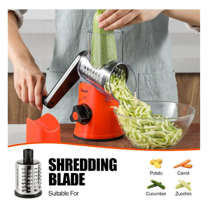 Rallador Rotativo De Queso Geedel 3 Cuchillas Facil Limpieza Envio Gratis
